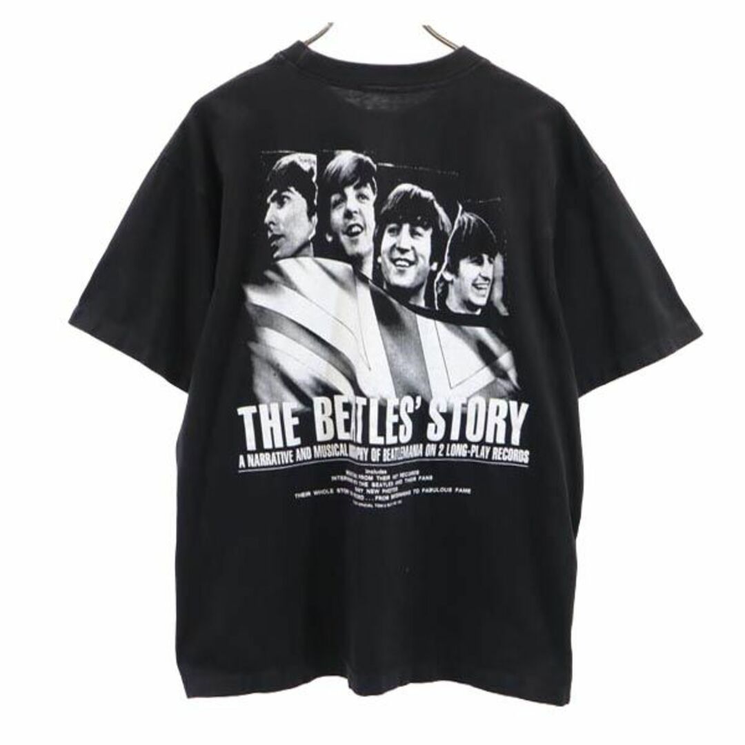 ビートルズ 90s オールド バンT 半袖 Tシャツ ブラック The Beatles 両面プリント メンズ   【230904】 メール便可