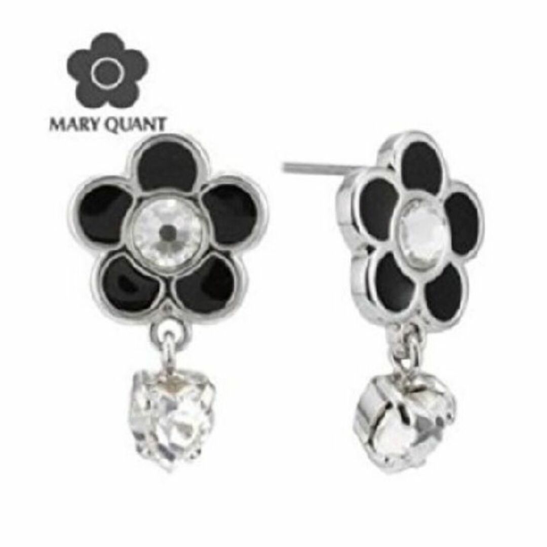 MARY QUANT(マリークワント)の【MARY QUANT】ピアス　花　ブラック　マリクワ　レディースピアス レディースのアクセサリー(ピアス)の商品写真