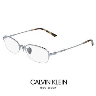 カルバンクライン(Calvin Klein)の【新品】 メンズ カルバンクライン メガネ ck19141a-045 calvin klein 眼鏡 ck19141a ナイロール ハーフリム 型 めがね チタン フレーム カルバン・クライン アジアンフィット モデル(サングラス/メガネ)