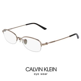 カルバンクライン(Calvin Klein)の【新品】 メンズ カルバンクライン メガネ ck19141a-781 calvin klein 眼鏡 ck19141a ナイロール ハーフリム 型 めがね チタン フレーム カルバン・クライン アジアンフィット モデル(サングラス/メガネ)