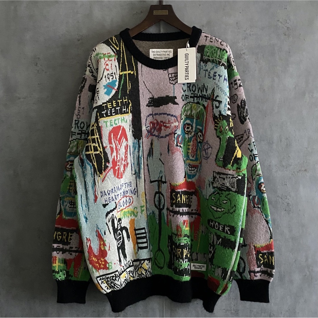L 新品 WACKO MARIA ワコマリア バスキア ニット モヘア | www