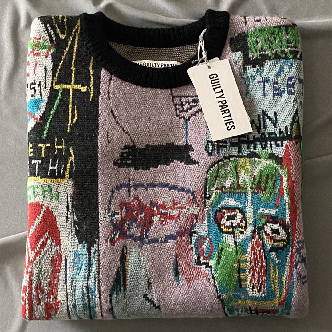 L黒【WACKOMARIA】BASQUIAT HOODIE／新品タグ付／送料込