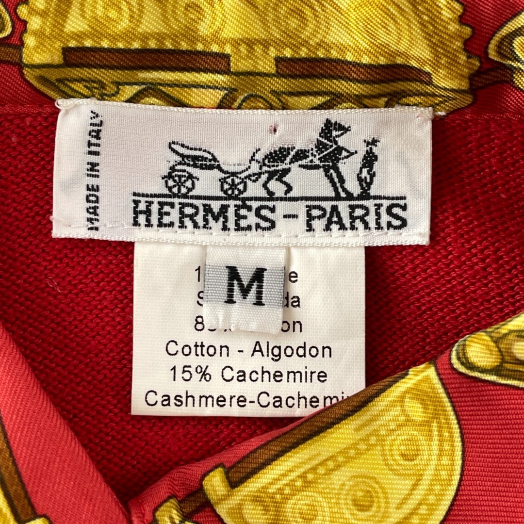 Hermes(エルメス)のエルメス 【美品】PARURES DES SABLES カレ/ニット切替 長袖ボタンシャツ/ M レディースのトップス(シャツ/ブラウス(長袖/七分))の商品写真