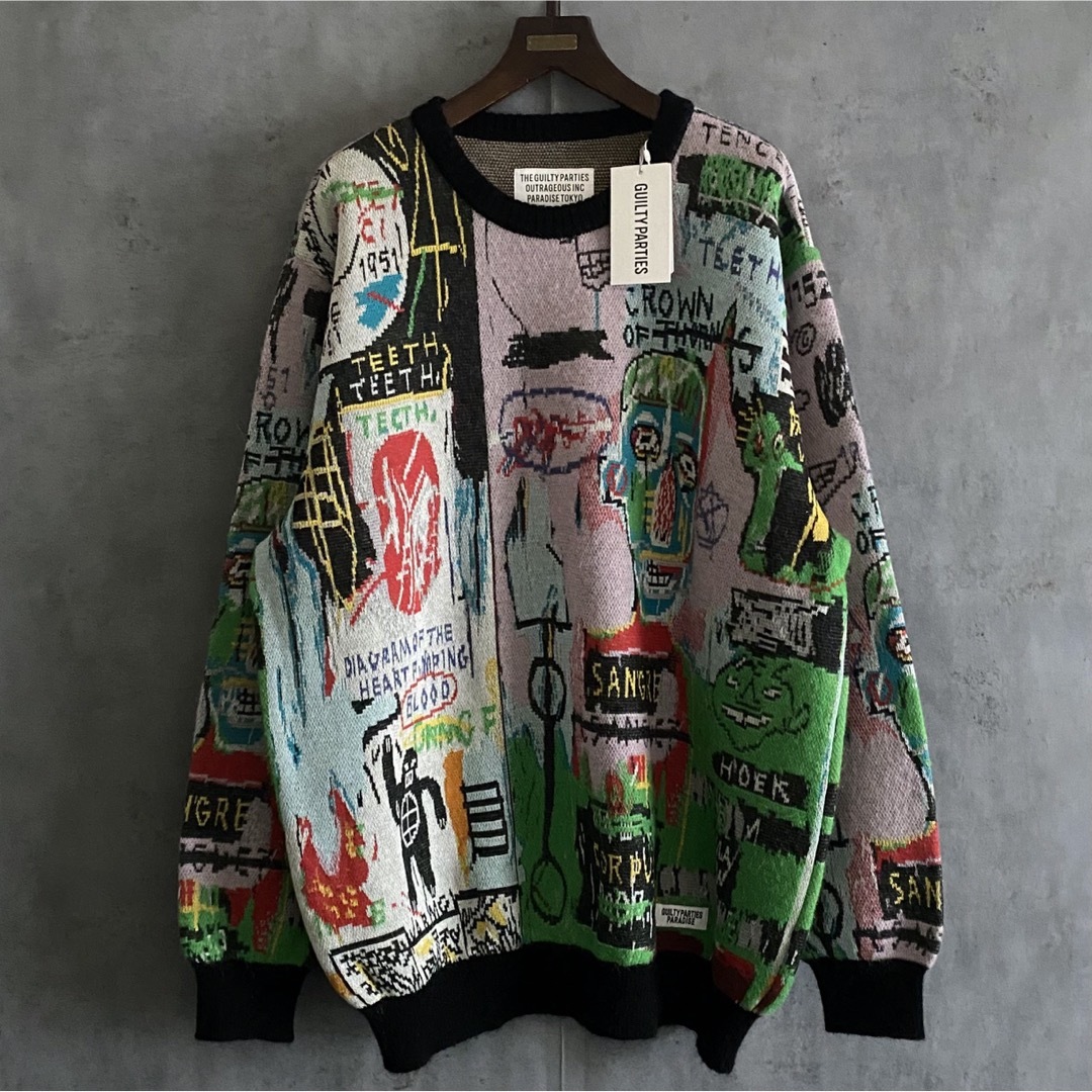 新品 WACKO MARIA ワコマリア BASQUIAT バスキア ニット