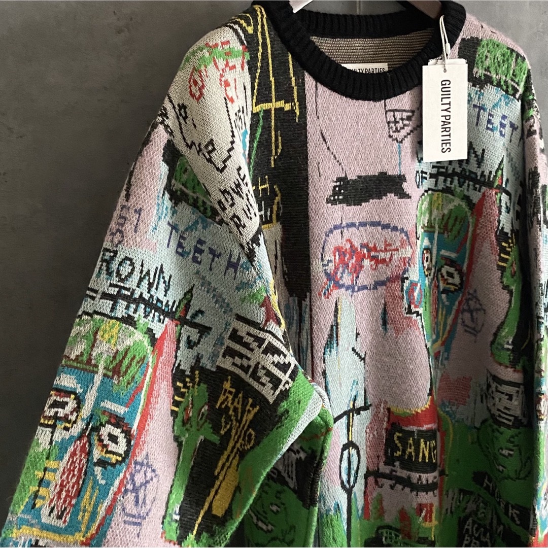 XL 新品 WACKO MARIA ワコマリア バスキア ニット モヘア