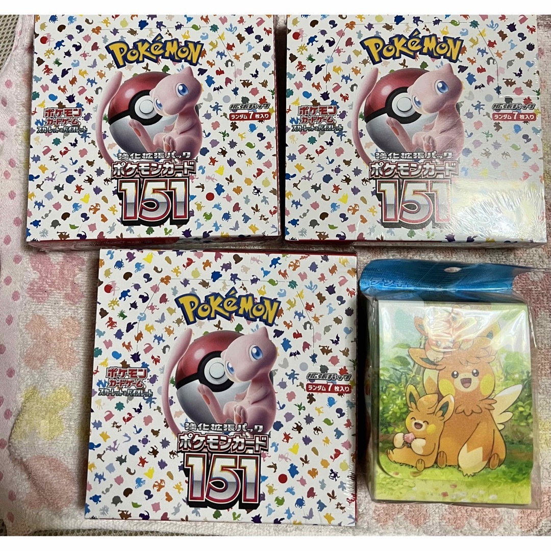 ポケモン(ポケモン)のさくら様専用。 pokemon card 151 3ボックスセットオマケ付き。 エンタメ/ホビーのトレーディングカード(Box/デッキ/パック)の商品写真