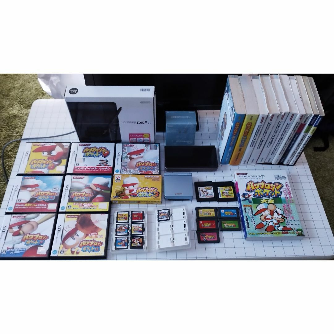 KONAMI - パワポケ1-14 GBASP DSi LL 本体 パワポケ大全攻略本セットの