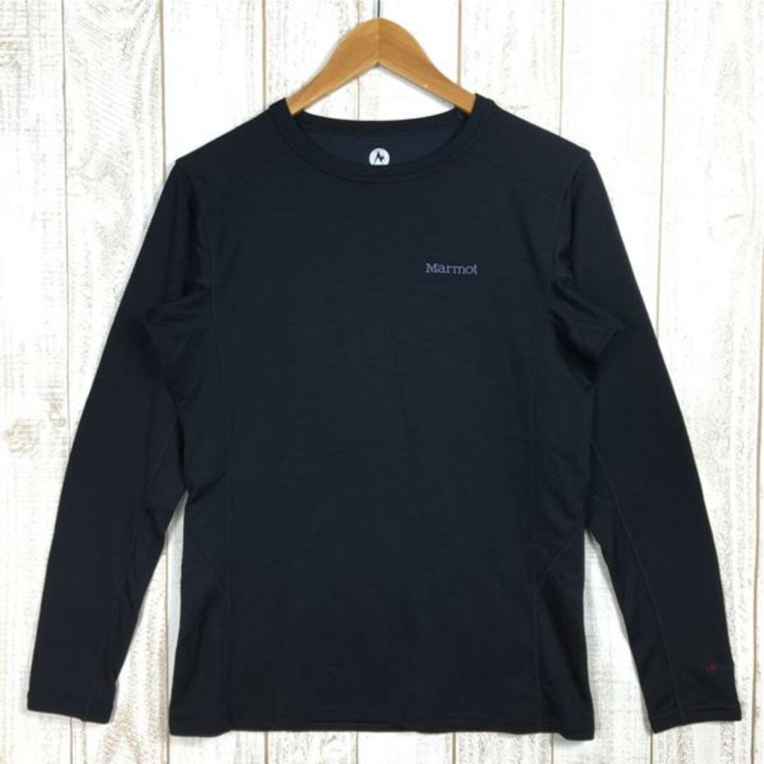 MENs M  マーモット クライムウール ロングスリーブ クルーネック Tシャツ Climb Wool Long Sleeve Crewneck T-Shirt MARMOT MJT-F6047 ブラック系