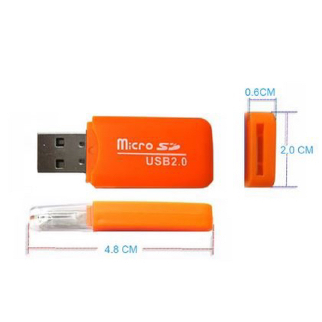 マイクロSDカードリーダー　USB2.0　パープル スマホ/家電/カメラのPC/タブレット(PC周辺機器)の商品写真