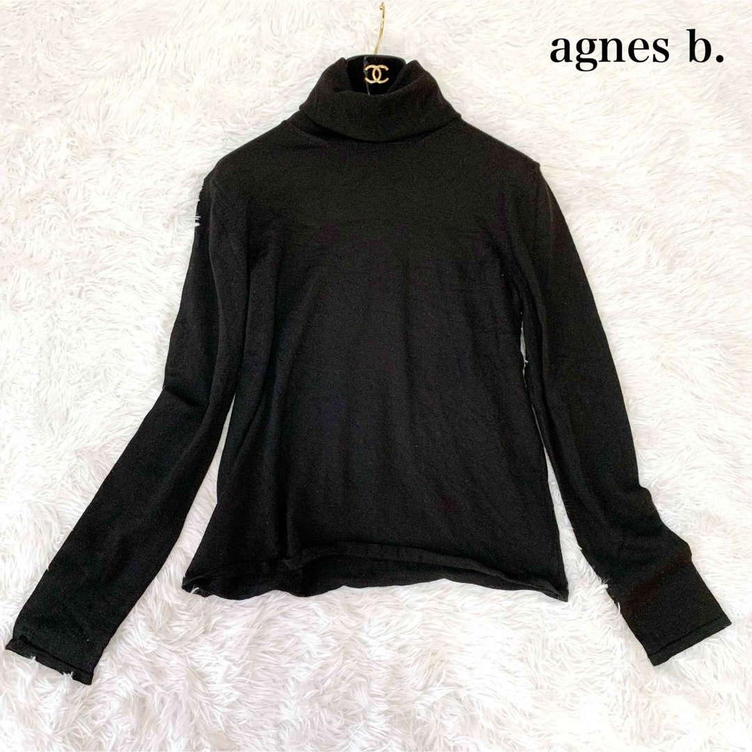 通販 後払い 【極美品】 agns b. wool turtleneck knit sweater