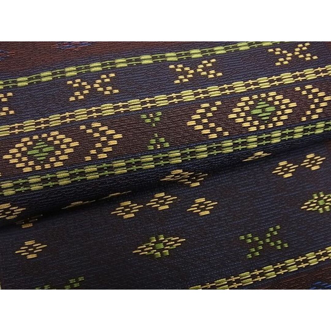 平和屋1■極上 六通柄袋帯 花織 横段吉祥文 逸品3s3661