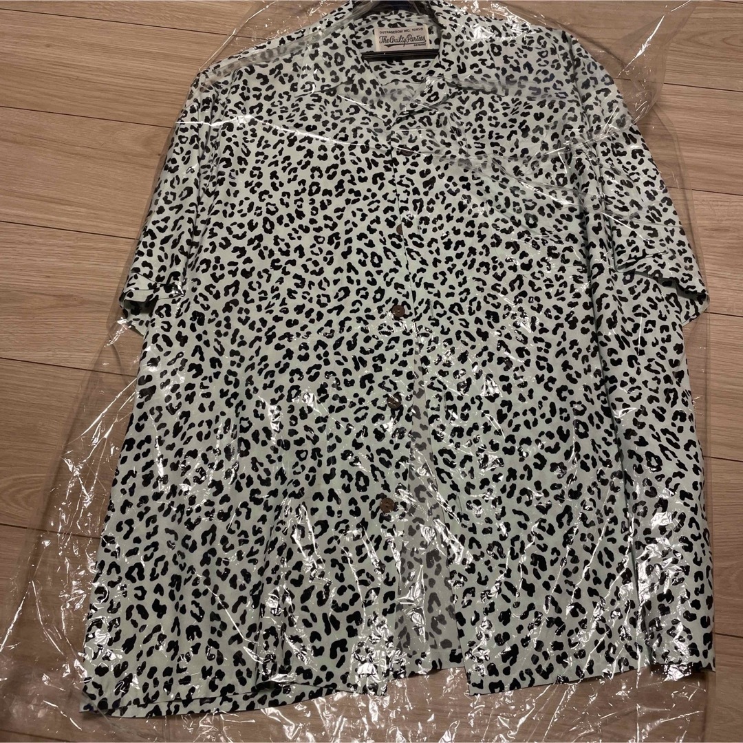 WACKO MARIA LEOPARD OPEN COLLAR SHIRT