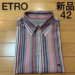 ETRO - 新品 ETROエトロ メンズシャツ ストライプ サイズ42 イタリア製 ...