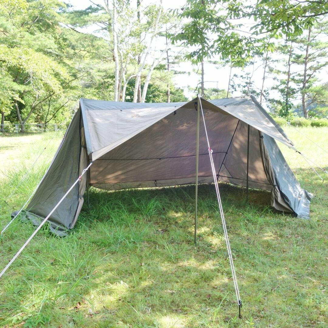 美品 テンマクデザイン tent-Mark DESIGNS 大炎幕 アップライトポール付き パップテント 2人用 テント キャンプ アウトドア