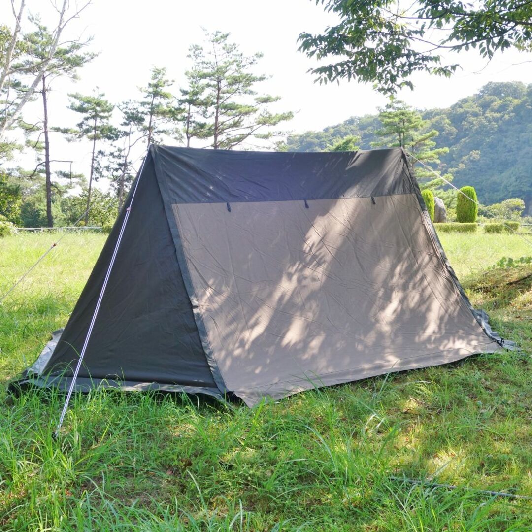 美品 テンマクデザイン tent-Mark DESIGNS 大炎幕 アップライトポール付き パップテント 2人用 テント キャンプ アウトドア