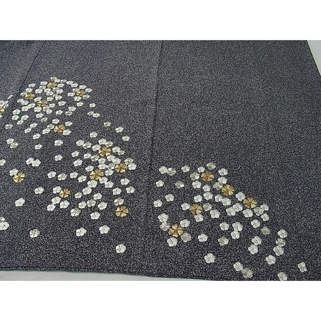 平和屋1■極上　夏物　訪問着　紗　総刺繍　胡蝶蘭　金銀糸　逸品　未使用3s1703