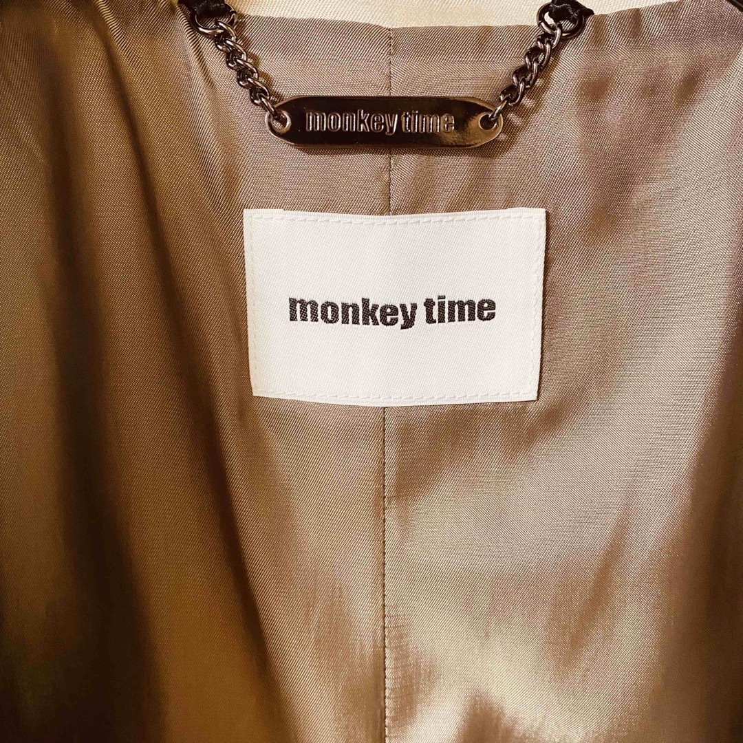 monkey time / COTTON GABA CROPPED COAT