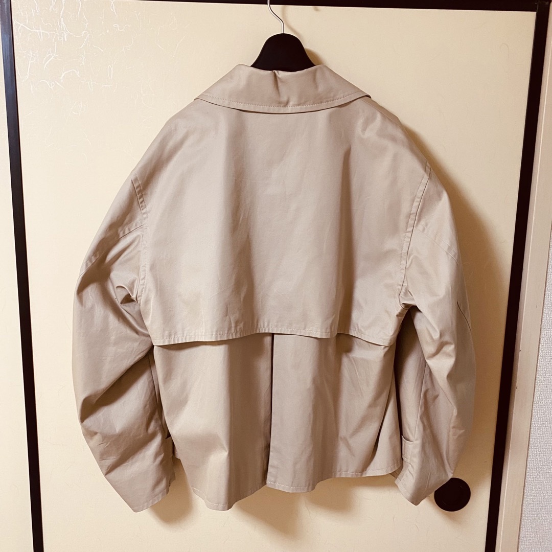 monkey time / COTTON GABA CROPPED COAT