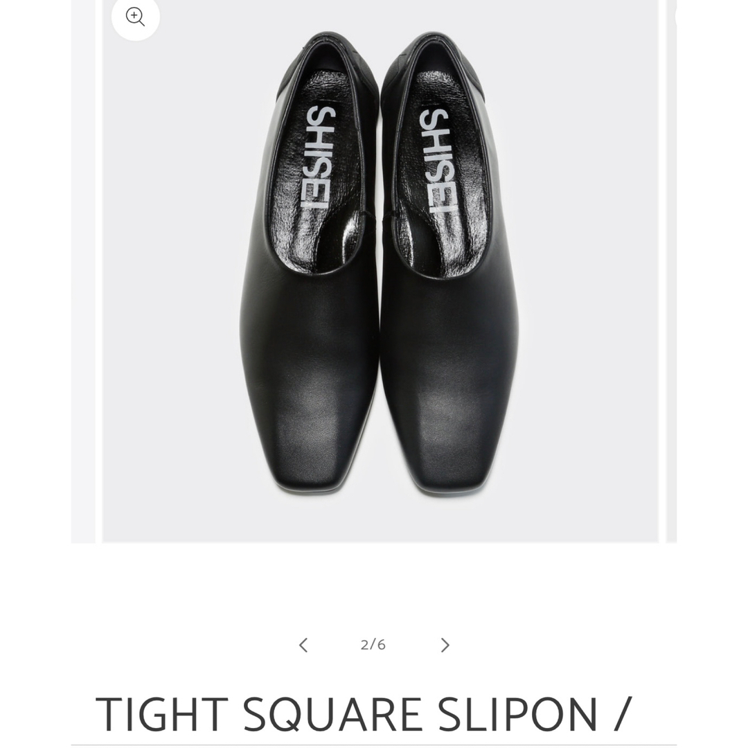 SHISEI TIGHT SQUARE SLIPON／black レディースの靴/シューズ(スリッポン/モカシン)の商品写真