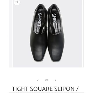 SHISEI TIGHT SQUARE SLIPON/blackの通販 by RKKI's shop|ラクマ