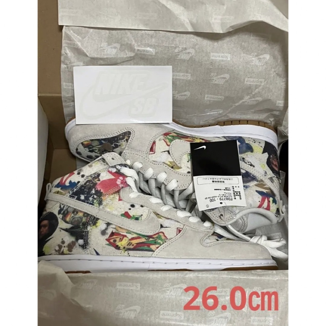 Supreme Nike SB Dunk High Rammellzee 26㎝