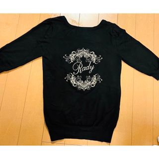 レディー(Rady)のRady 刺繍ロゴニット　ブラック(ニット/セーター)