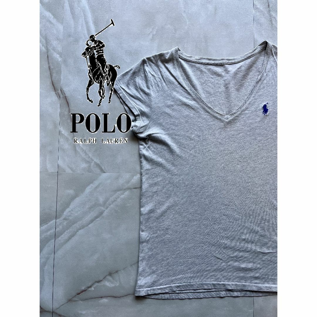 POLO（RALPH LAUREN）(ポロ)のPOLO  RALPH LAUREN　ポロ　ラルフローレン　Tシャツ　Vネック レディースのトップス(Tシャツ(半袖/袖なし))の商品写真