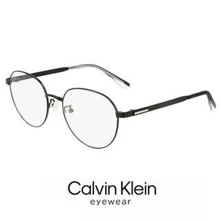 カルバンクライン(Calvin Klein)の【新品】 カルバンクライン メガネ ck22107lb-001 calvin klein 眼鏡 メンズ レディース ck22107lb ラウンド ボストン 型 めがね カルバン・クライン チタン メタル フレーム 丸メガネ 黒ぶち(サングラス/メガネ)