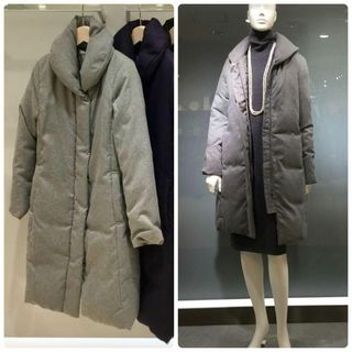 theory luxeファー付きダウンロングコース40サイズ