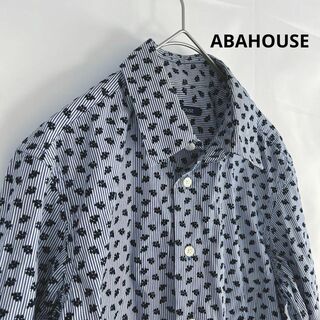 アバハウス(ABAHOUSE)のABAHOUSE  アバハウス　シャツ　長袖　ブルー　メンズ　トップス(Tシャツ/カットソー(七分/長袖))