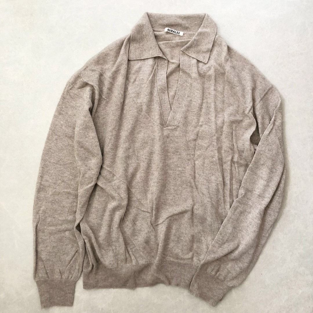AURALEE - AURALEE CASHMERE SILK KNIT SKIPPER POLOの通販 by miki's