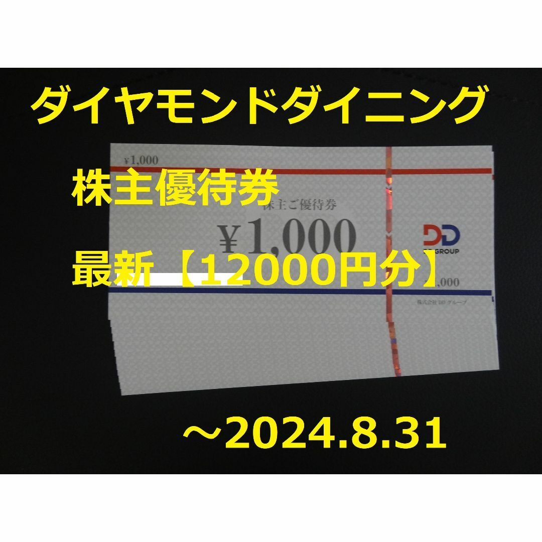 最新【12000円分】DD HD 優待券 ～2024.08.31
