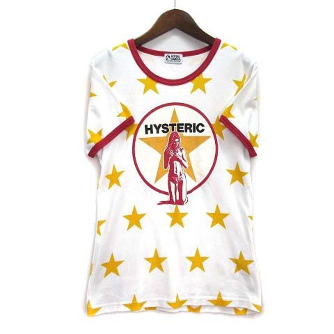 ヒステリックグラマー HYS STAR チビTシャツ リンガー 半袖 ホワイト