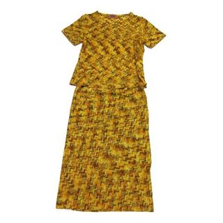 MISSONI - ミッソーニ セットアップ レーヨン シャツ ロング スカート 黄 42 44