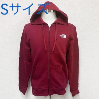 ザノースフェイス(THE NORTH FACE)の新品 ノースフェイス ジップアップパーカー レッド Sサイズ(パーカー)