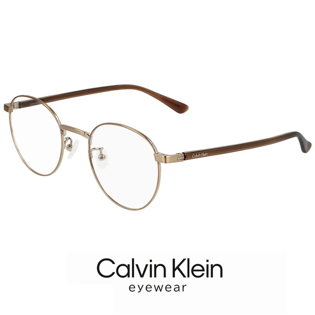 Calvin Klein(カルバンクライン)の【新品】 カルバンクライン 小さめ メガネ ck22129lb-719 calvin klein 眼鏡 小さい サイズ めがね メンズ レディース チタン メタル フレーム ボストン型 丸メガネ レディースのファッション小物(サングラス/メガネ)の商品写真