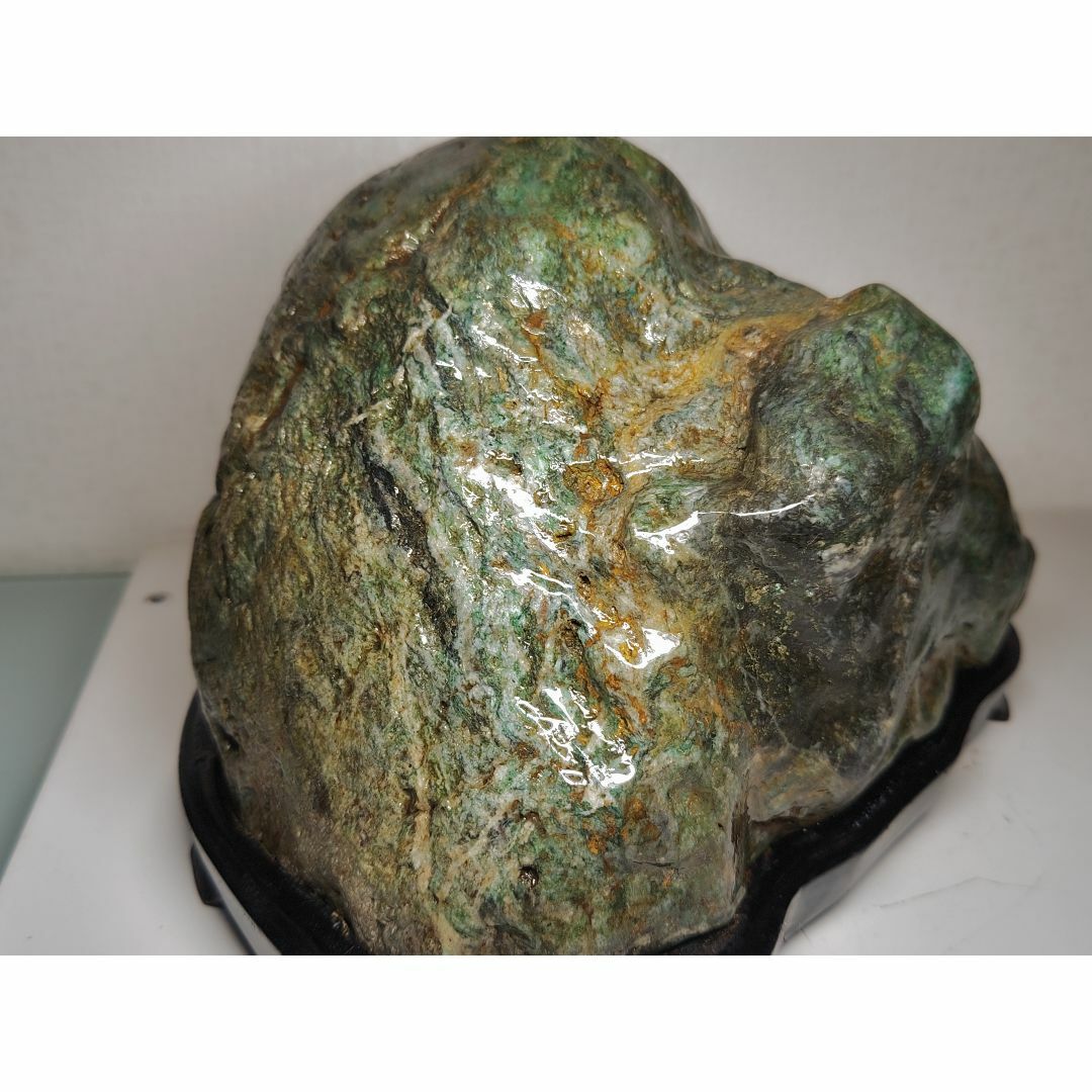 黒緑 18kg 翡翠 ヒスイ 翡翠原石 原石 鑑賞石 自然石 誕生石 鉱物 水石