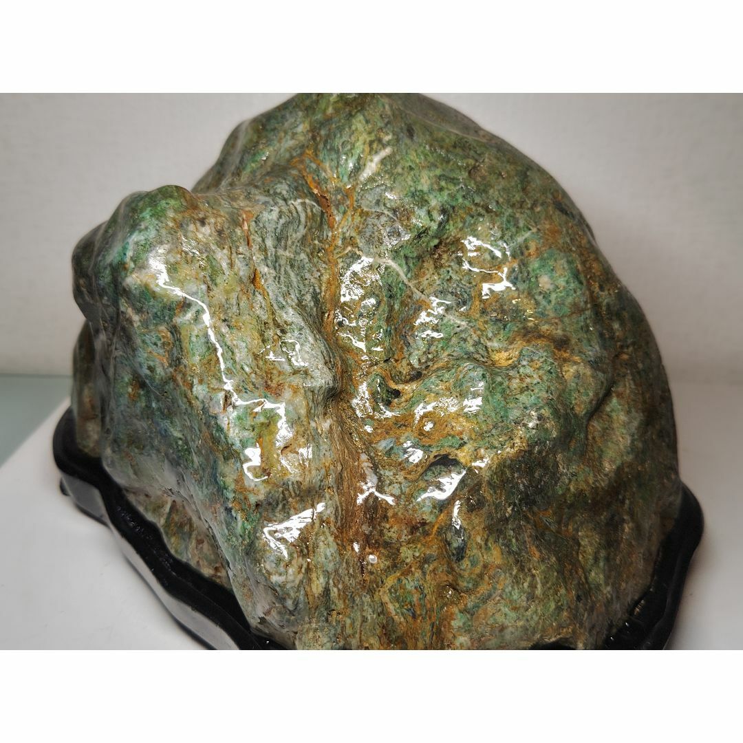 黒緑 18kg 翡翠 ヒスイ 翡翠原石 原石 鑑賞石 自然石 誕生石 鉱物 水石
