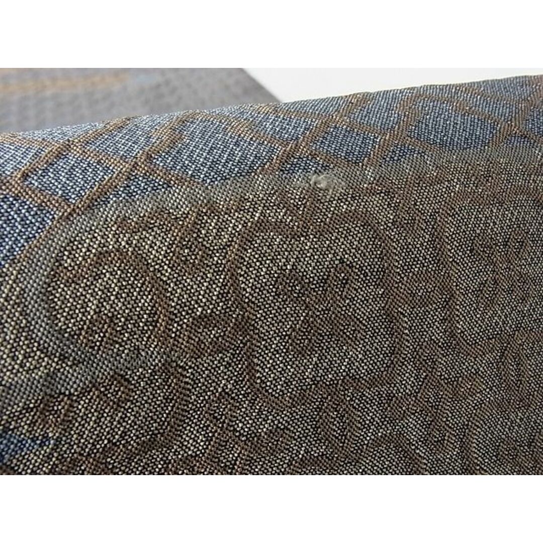 平和屋-こころ店■六通柄袋帯 唐織 青海波 銀糸 正絹 逸品 B-dk5088