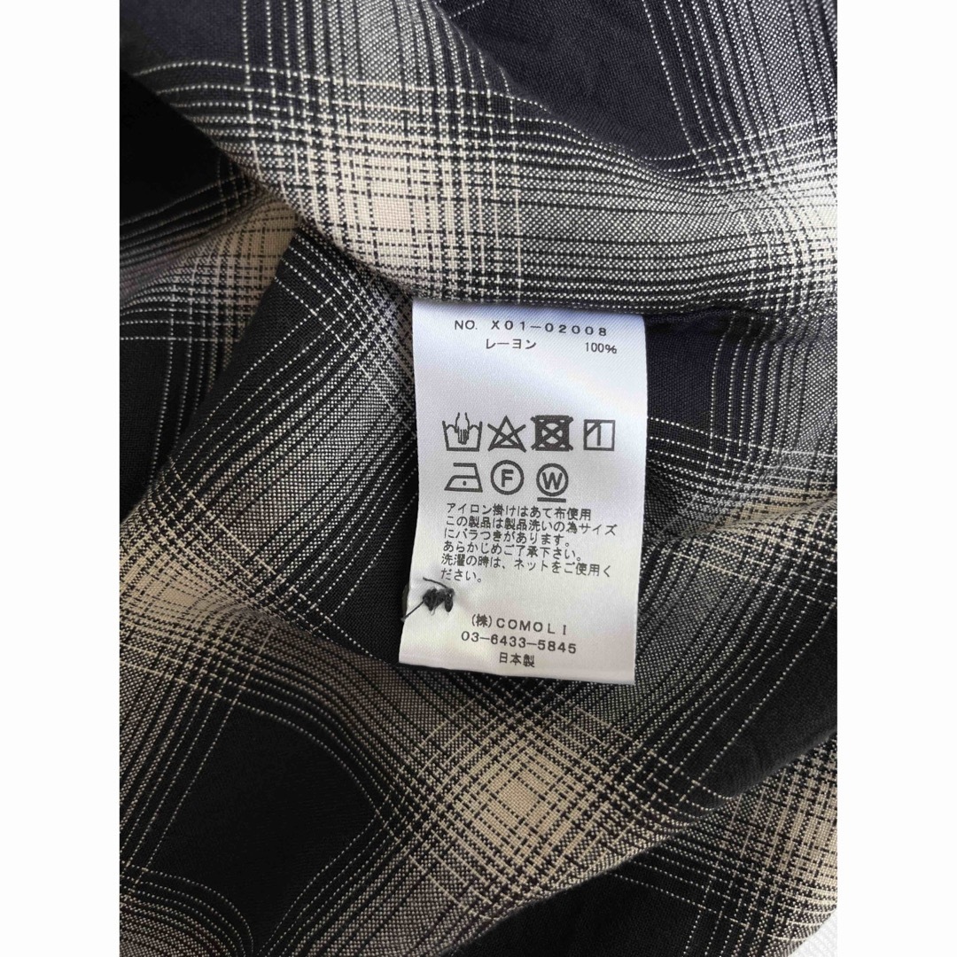COMOLI / レーヨンオープンカラーシャツ 新品未使用