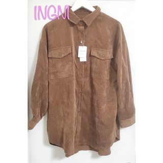 イング(INGNI)の【M】新品　INGNI　イング　コーデュロイ　ビックシャツ(シャツ/ブラウス(長袖/七分))