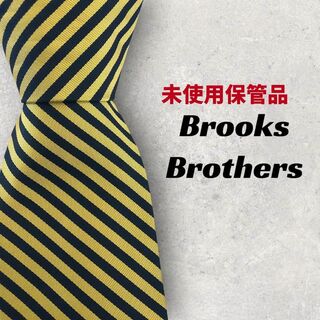 定番 【5043】新品未使用！BrooksBrothers ネクタイ イエロ×ネイビ