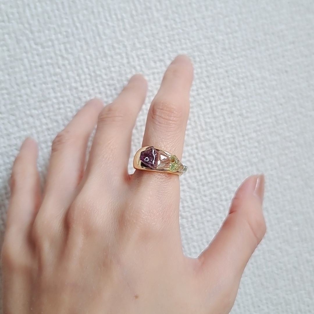 【天然石を閉じ込めたうる艶リング♡】大人リング レディースのアクセサリー(リング(指輪))の商品写真