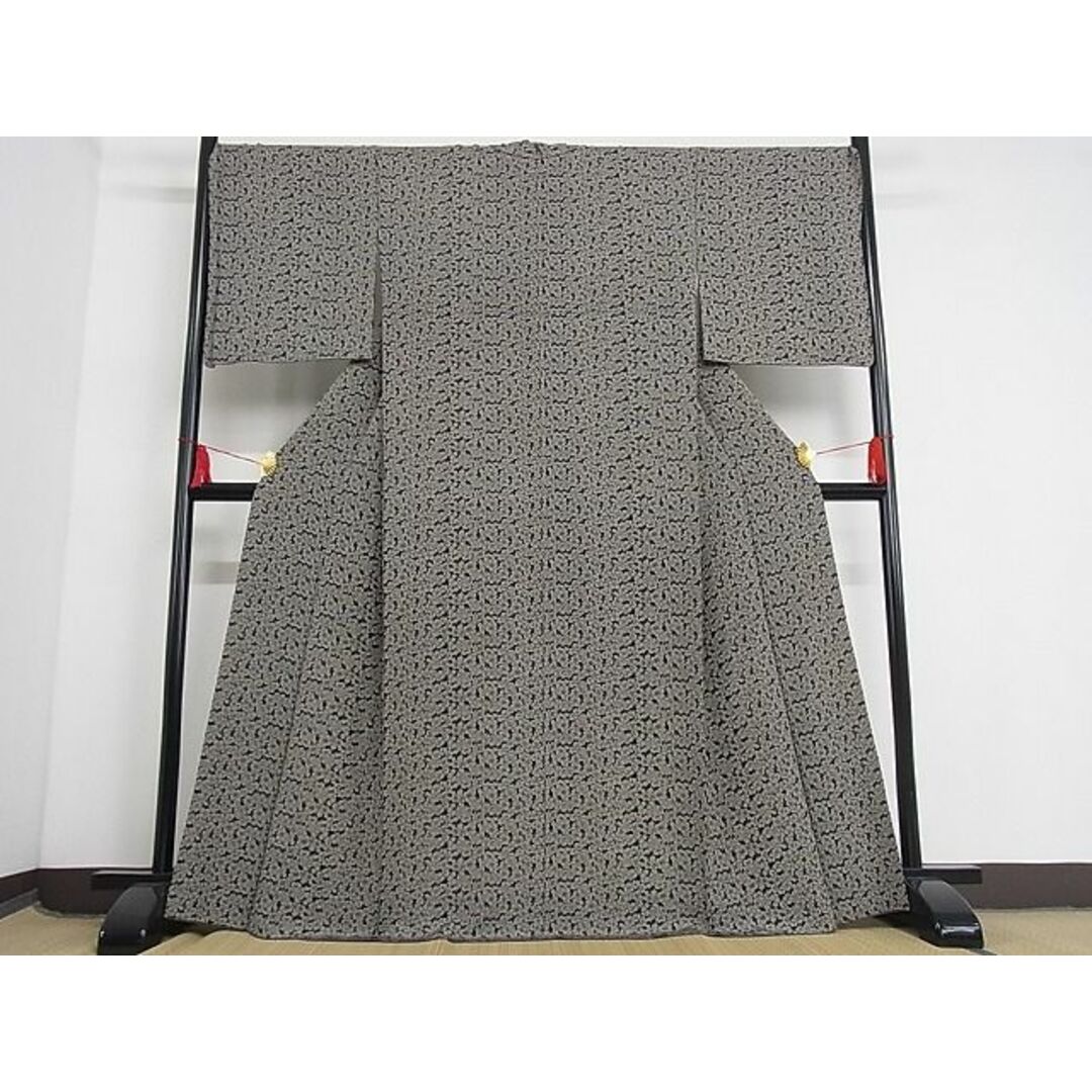 平和屋-こころ店□極上 小紋 花尽くし 着丈166cm 裄丈71cm 正絹 逸品
