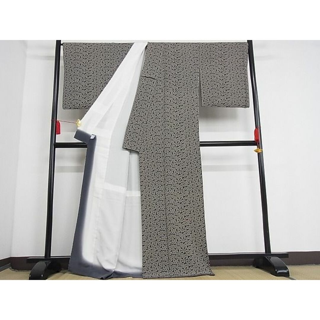 平和屋-こころ店□極上 小紋 花尽くし 着丈166cm 裄丈71cm 正絹 逸品