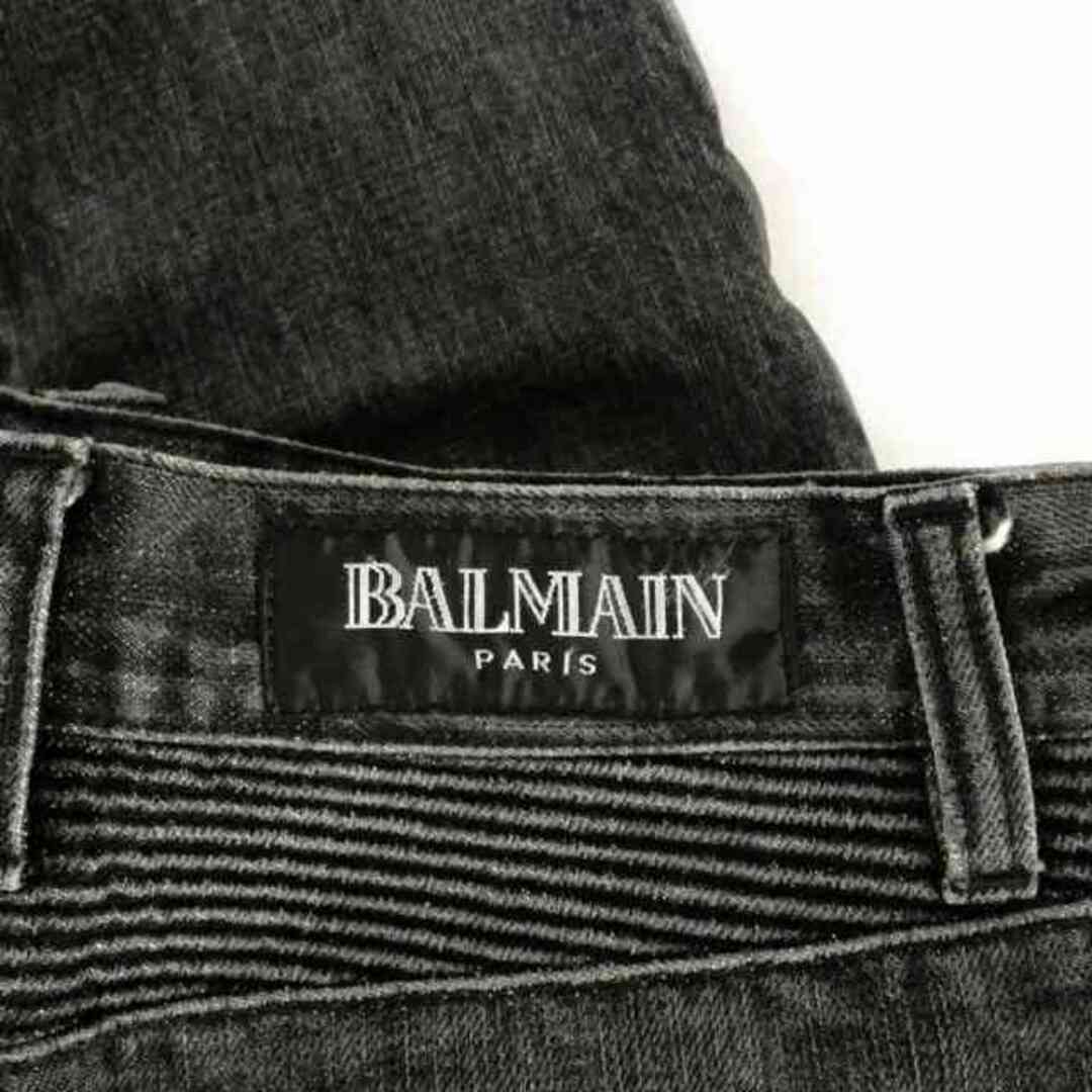 BALMAIN - バルマン ウォッシュ加工 バイカー デニムパンツ ジーンズ