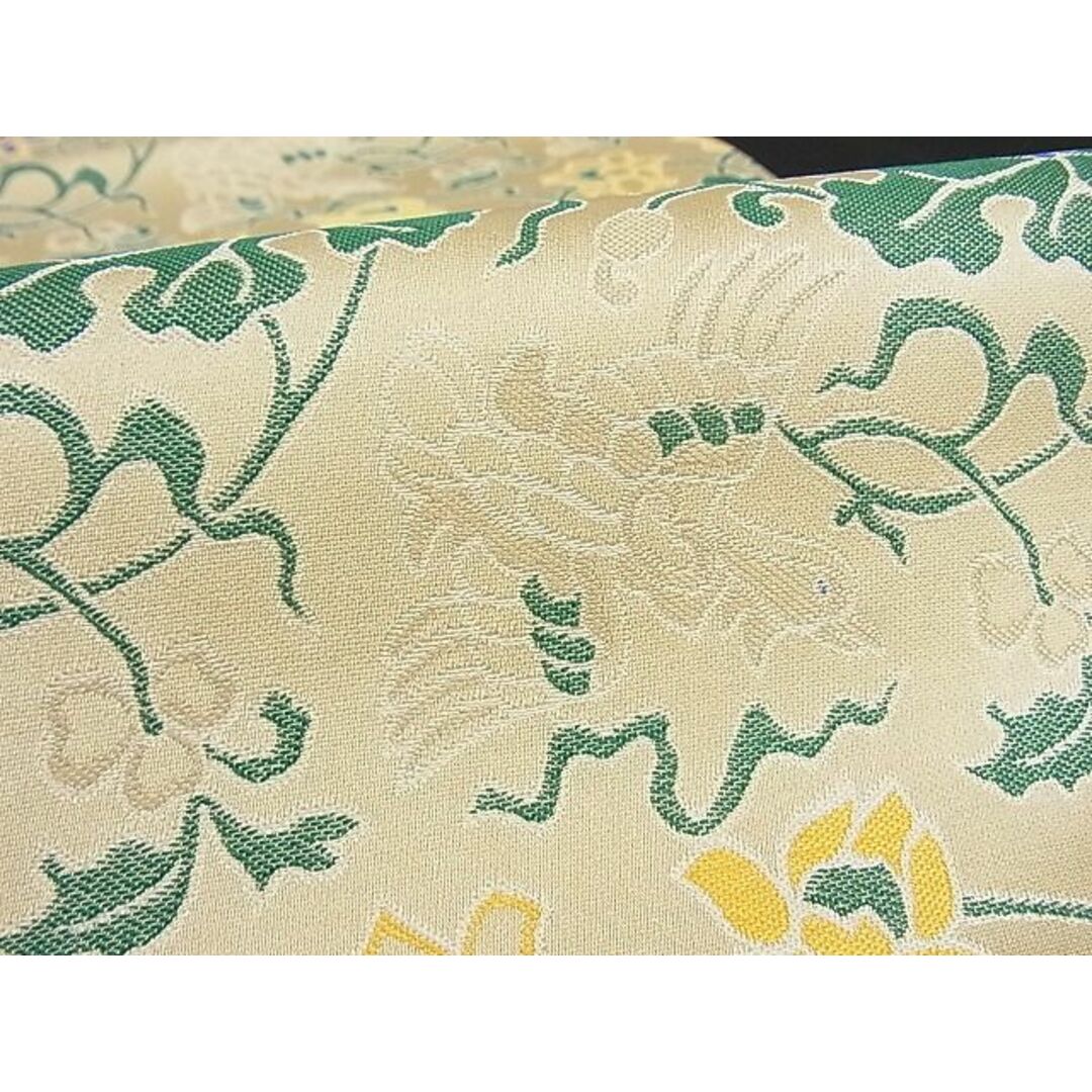 平和屋-こころ店□極上 九寸開き名古屋帯 花鳥文 正絹 逸品 3kk1870 ...