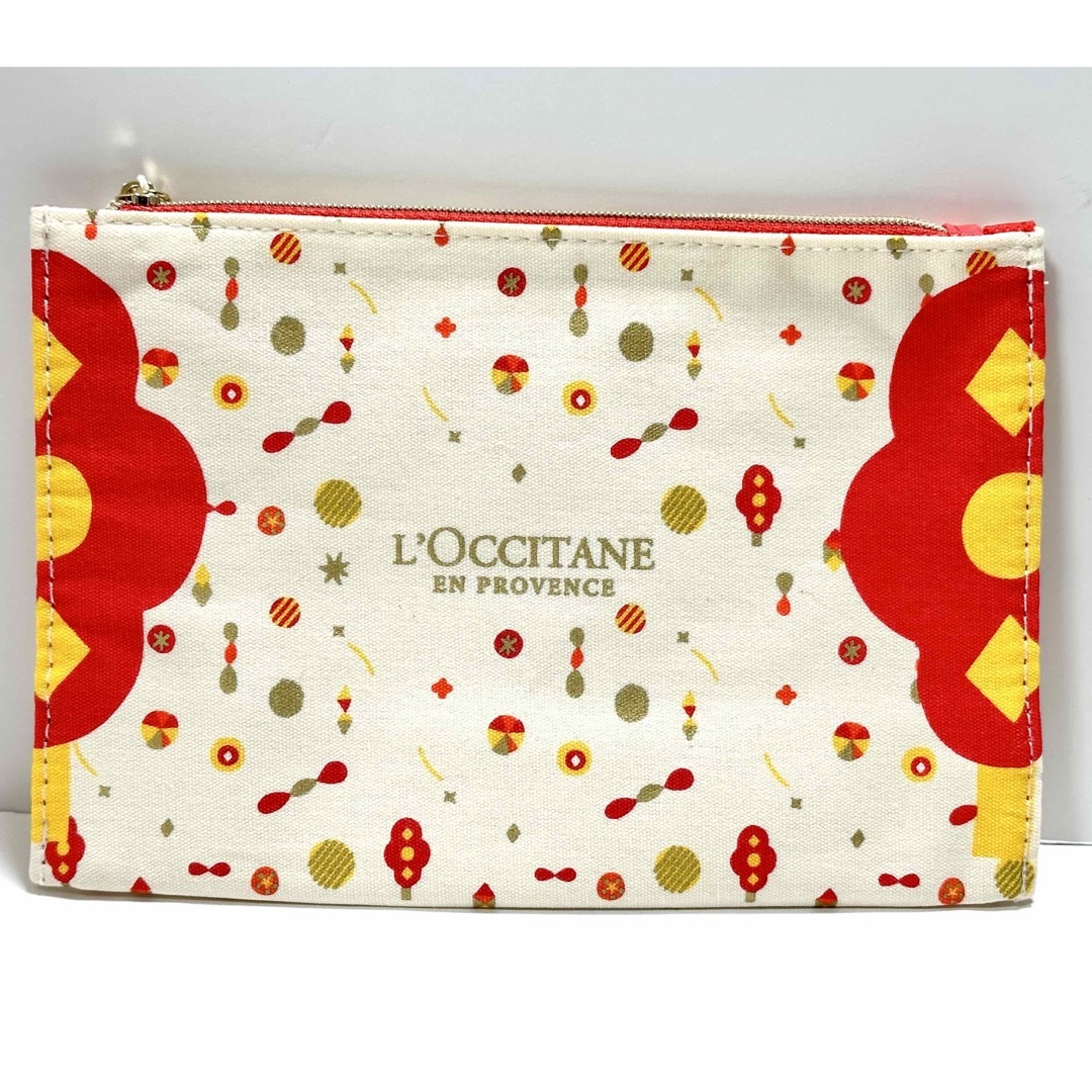 L'OCCITANE(ロクシタン)の新品✨ロクシタン ホリデーポーチ＆ファイブハーブスヘアミルクセラムサンプルセット レディースのファッション小物(ポーチ)の商品写真