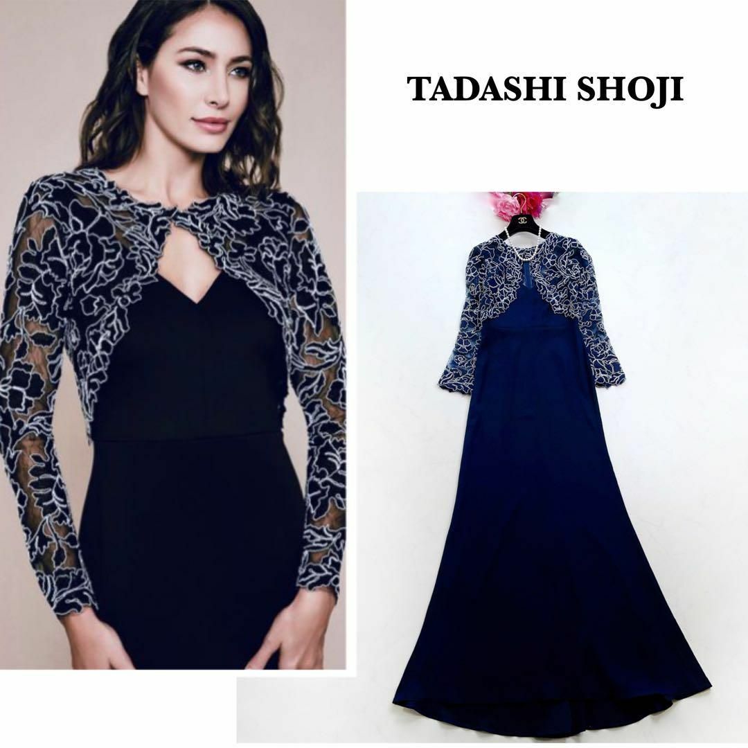 【TADASHI SHOJI】未使用*ロングドレス 花柄刺繍 ボレロ パーティー | フリマアプリ ラクマ