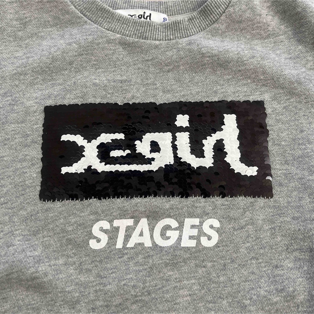 X-girl Stages(エックスガールステージス)のエックスガール xgirl ワンピ　120  美品 キッズ/ベビー/マタニティのキッズ服女の子用(90cm~)(ワンピース)の商品写真